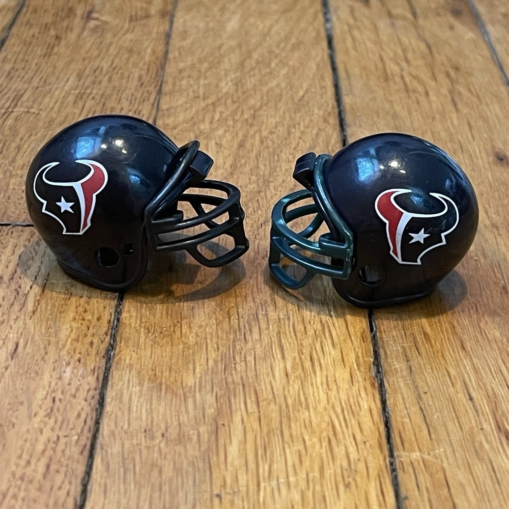 Houston Texans NFL Micro Mini 2 Inch Helmet Pair Set Of 2 Football Collectible